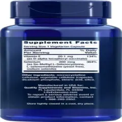 Super Selenium Complex 200 mcg & Vitamin E by Life Extension  -  100 VegCap