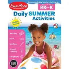 Daily Summer Activities: Between Prek and Kindergarten, Prek - K Workbook - by  Evan-Moor Educational Publishers (Paperback)