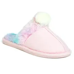 Limited Too Kids Scuff Girls Slippers with Pom Pom