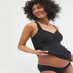 Beach Bump&trade; Twist Front Maternity Swim Top UPF 50+ | Motherhood Maternity