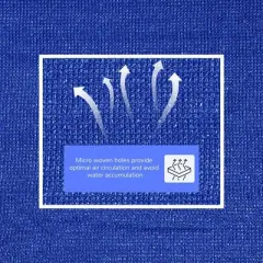 Resenkos Backyard Garden Canopy, Camping Canopy Screen Tent,16' x 20' Sun Shade Sail Canopy Outdoor Shade Sail Cloth for Patio Deck Yard, Blue