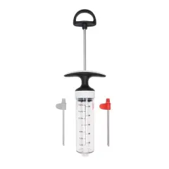OXO Flavor Injector for Meat & Poultry: Turkey Marinade Syringe, Dishwasher-Safe, Black, 2 oz Capacity