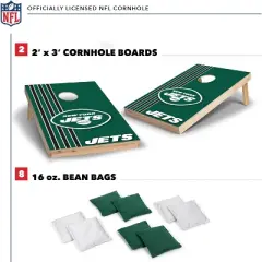 NFL New York Jets 2'x3' Wood Cornhole Set