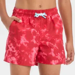 Boys' Tie-Dye Swim Shorts - art class&trade; Red
