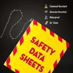 Avery UltraDuty SDS Binder with Chain, Durable Poly Binder, 1-1/2" Slant Ring, Holds 375 Sheets (77711)