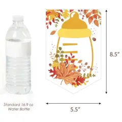 Big Dot of Happiness Fall Foliage Baby - Autumn Leaves Baby Shower Bunting Banner - Party Decorations - Welcome Baby