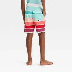 Boys' Striped Swim Shorts - art class&trade; Green/Red