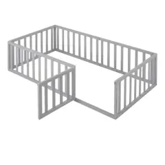 Okak Bed Guard Rails for Twin Size Bed,Baby Bed Rail Guard for Toddlers,Gray