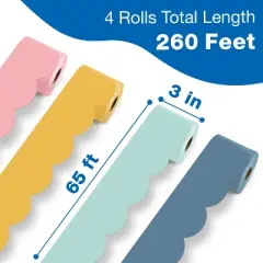 Carson Dellosa Education 65' Happy Day 4 Pack Rolled Bulletin Board Border Set (4 rolled borders)
