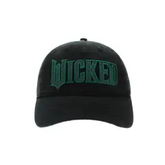 Wicked Glitter Print Logo Women's Black Unstructured Baseball Cap