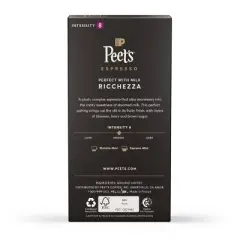 Peet's Espresso Ricchezza Medium Roast Aluminum Capsules - 10ct/1.87oz