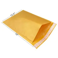 UOFFICE Pack of 400 Kraft Bubble Mailers 12.5" x 19" - #6 Self-Seal Padded Envelopes
