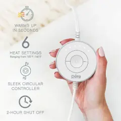 Pure Enrichment Pure Radiance Ultra-Wide Luxury Heating Pad - 20" x 24" - Amethyst Dusk