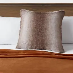 Neutral Faux Fur Throw Pillow - Threshold&trade;