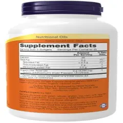 Flax Oil 1000mg (Organic) by Now Foods  -  250 Softgel