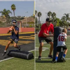 GoSports Inflatable Football Step Over Dummy & Blocking Pad - 4 ft