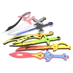 Insten 8 Pack Foam Swords Playset, Pretend Toy Weapons for Kids