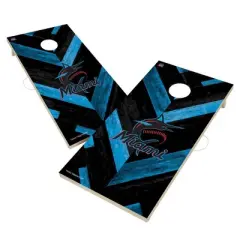 MLB Miami Marlins 2'x4' Solid Wood Cornhole Board
