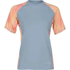 Reel Life Women's Alaria Cloud Dye UV T-Shirt - Dusty Blue