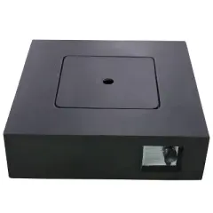 Fiber Reinforced Concrete Propane/Natural Gas Fire Pit Table, Modern Outdoor Heating Solution with Stainless Steel Burn Area