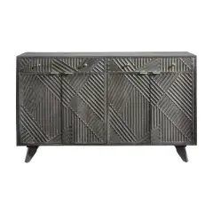 Foundation 4 Door 2 Drawer Credenza Gray - Treasure Trove Accents