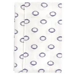 Hudson Baby Infant Boy Cotton Flannel Burp Cloths 4pk, Football, One Size