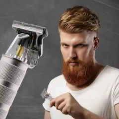 Barbasol Rechargeable Zero-Gapped Hanging T-Blade Trimmer with 3 Guide Combs - 7ct