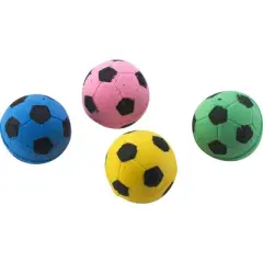 Spot Spotnips Sponge Soccer Balls Cat Toys - 4 Pack