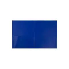 JAM Paper Pop 2-Pocket Portfolio Folder Deep Blue 96/Box (382EBUB)
