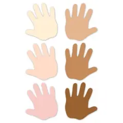 Creative Teaching Press&reg; Multicultural Hands 6" Designer Cut-Outs, 36 Per Pack, 3 Packs