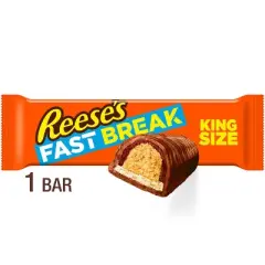 Reese's Fast Break Milk Chocolate, Peanut Butter, Nougat King Size Candy Bar - 3.5oz