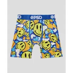 PSD Men's Smiley Print Boxer Briefs 2pk - White/Royal Blue/Yellow