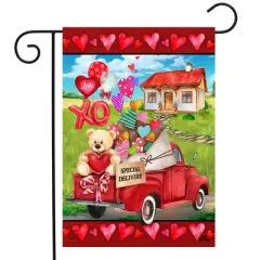 Briarwood Lane Valentine's Garden Flag 12x18 For Outdoor Love Filled Pickup For Valentine's Heart Truck Garden Flag Flags For Outside