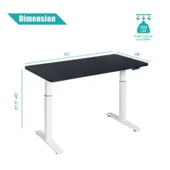 Costway Electric 55''x28'' Standing Desk Sit to Stand Workstation Dual Motor
