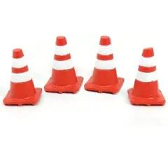Traffic Cones Set of 4 Accessory For 1:24 Models by American Diorama