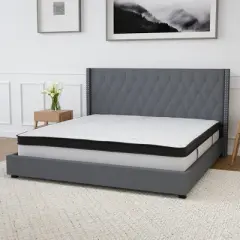 Merrick Lane Hulen 12 Inch Hybrid Pocket Spring & CertiPUR-US Certified Memory Foam Mattress