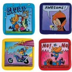 Dog Man Theme Comic Erasers (8 Pack) - Fun for Erasing Classroom Rewards