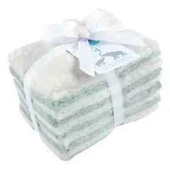 Little Treasure Baby Unisex Rayon from Bamboo Luxurious Washcloths, Mint White, One Size