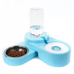Adjustable Dog & Cat Food and Water Dispenser Set, Double Dog & Cat Bowls with Steel Bowl, Pet Refillable Water Bowl
