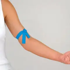 MABIS Textured Elastic Tourniquets, 1 x 18 Inches, Blue, 250-Count