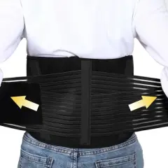 Unique Bargains Breathable Back Lumbar Adjustable Support Belt 1 Pc