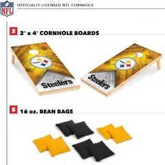 NFL Pittsburgh Steelers 2'x4' Wood Cornhole Set