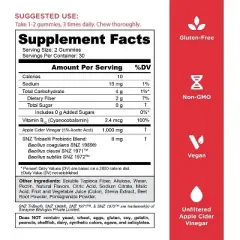 Goli Nutrition Apple Cider Vinegar Sugar Free Dietary Supplement Vegan Gummies - 60ct
