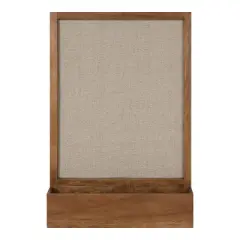 15" x 22" Hutton Framed Fabric Pinboard with Pocket Shelf - Kate & Laurel All Things Decor