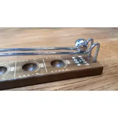 WE Games Shoot The Moon - a Classic 1940's Nostalgia Game - Dark Stained Solid Wood - 17.5 inches