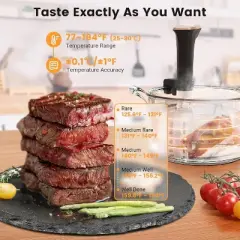 Blitzhome Smart Sous Vide Precision Cooker - 1100W Ultra-Quiet, Waterproof, 12L Capacity