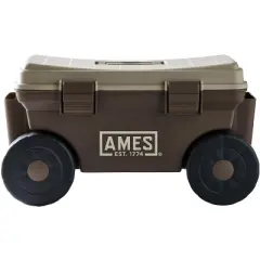 4 cu.ft. Plastic Rolling and Storage Lawn and Garden Cart - Ames