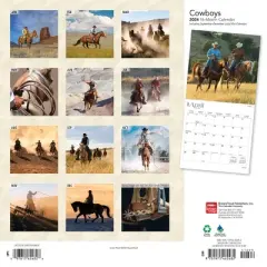 Browntrout 2024 Wall Calendar 12"x12" Cowboys