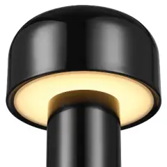 Globe Electric 8" Outdoor Table Lamp with Plug-In Rechargeable Battery Black