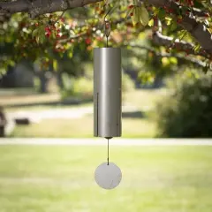 Woodstock Chimes Dynasty Wind Bell Antique Silver 27"